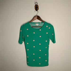LuLaRoe Green Fitted Short Sleeve T-Shirt